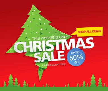 Noel indirimi afişi