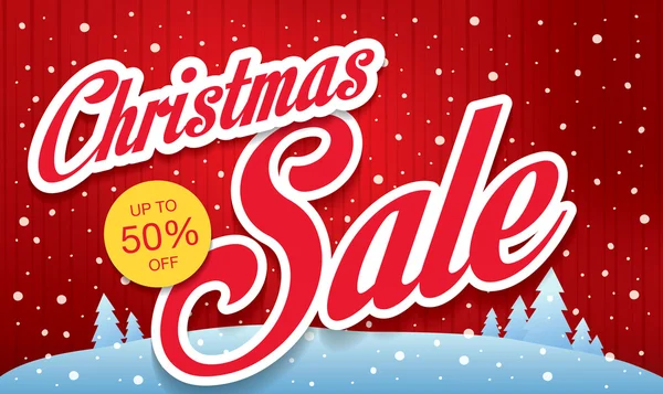 Christmas sale banner — Stock Vector