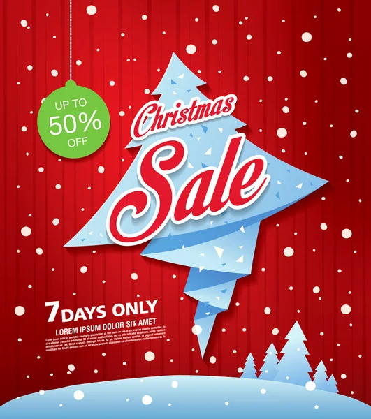 Christmas sale banner — Stock Vector