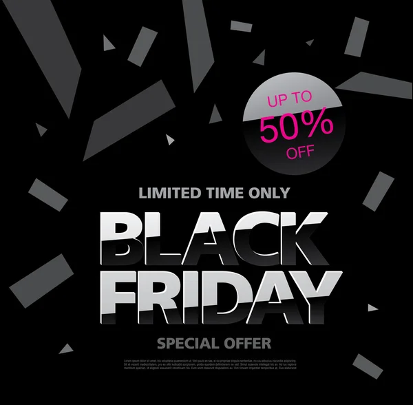 Banner Viernes Negro — Vector de stock