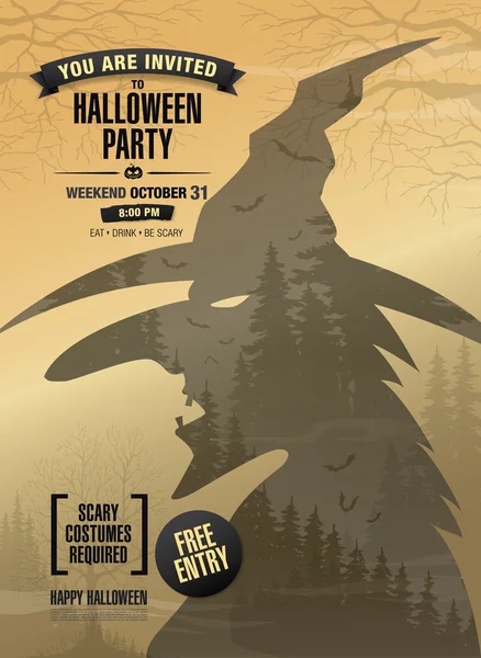 Affiche de fête d'Halloween Illustrations De Stock Libres De Droits