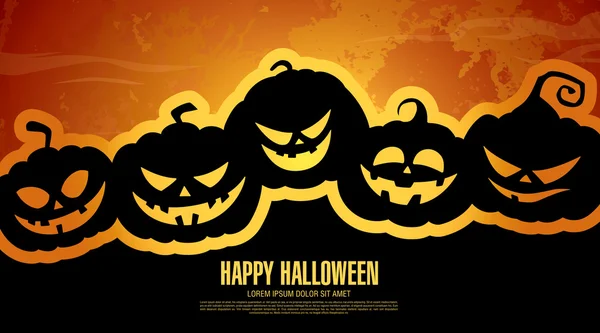 Banner de felicitación de Halloween — Vector de stock