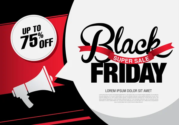 Black friday banner — Stock Vector