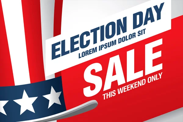 Election day sale banner — Stock Vector