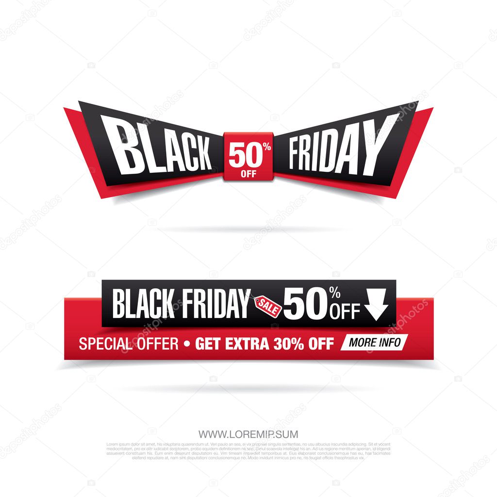 Black friday sale labels set