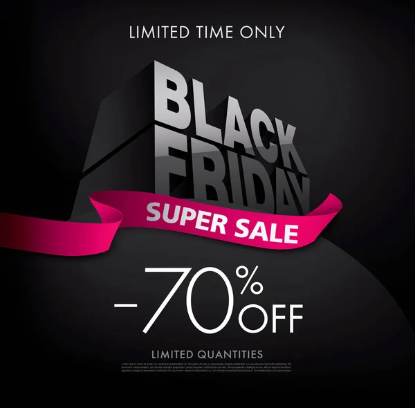 Black Friday Banner de venta. — Vector de stock