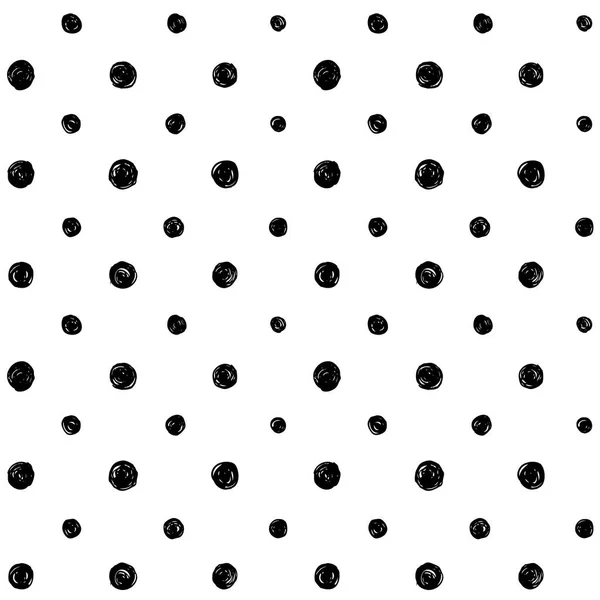 Hand drawn black dots pattern — Stock Vector