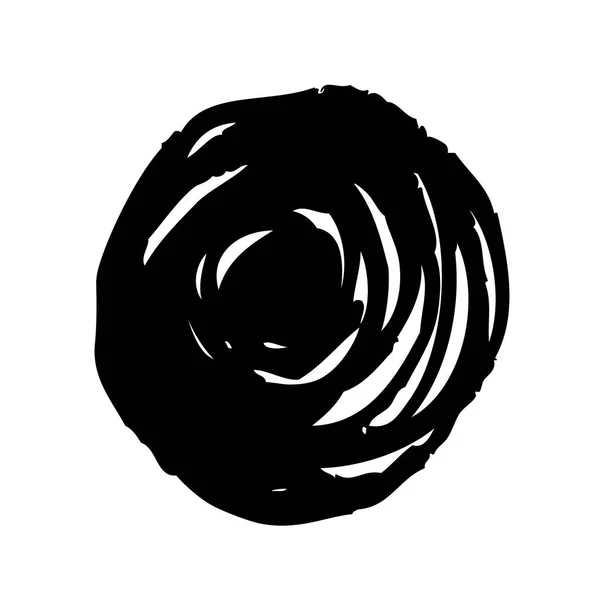 Cirkel dot penseelstreek — Stockvector