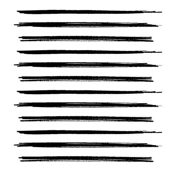 Hand drawn horizontal stripes pattern — Stock Vector