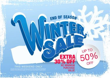 Kış indirimi afişi