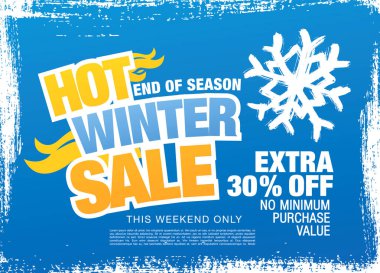 Kış indirimi afişi