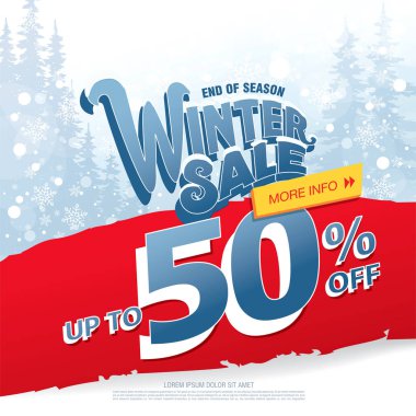 Kış indirimi afişi