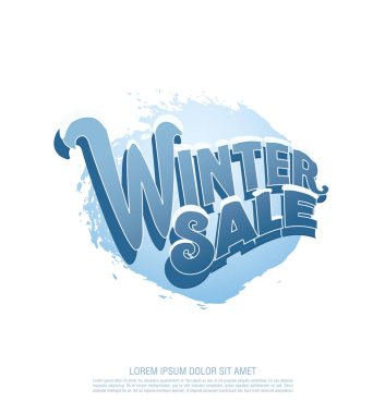 Kış indirimi afişi