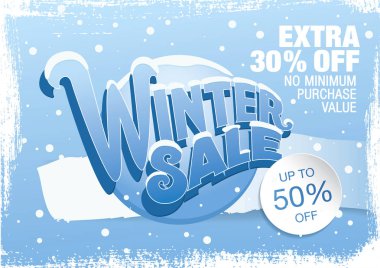 Kış indirimi afişi