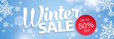 Kış indirimi afişi