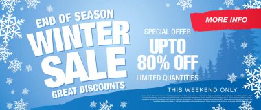 Kış indirimi afişi