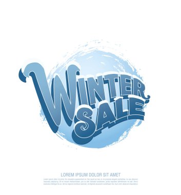 Kış indirimi afişi