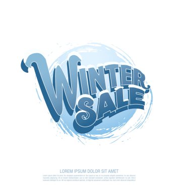 Kış indirimi afişi