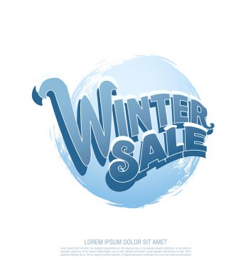 Kış indirimi afişi