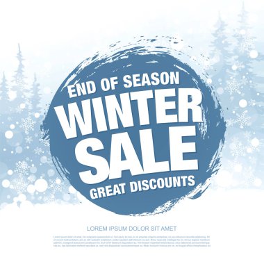 Kış indirimi afişi