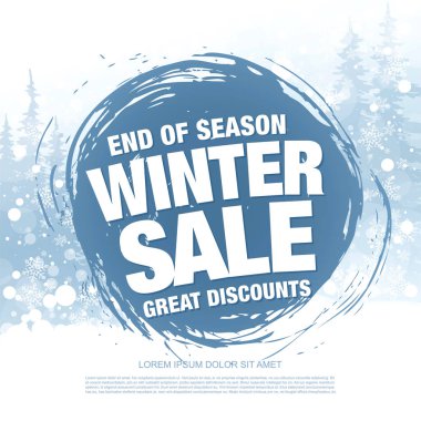 Kış indirimi afişi