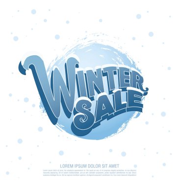 Kış indirimi afişi