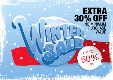 Kış indirimi afişi