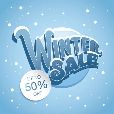 Kış indirimi afişi