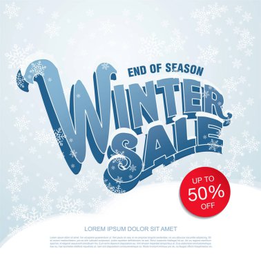 Kış indirimi afişi