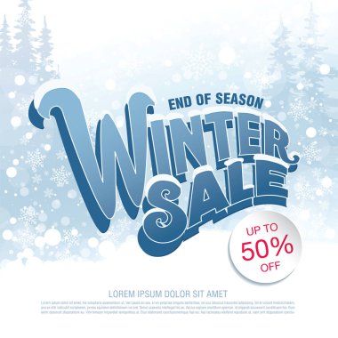 Kış indirimi afişi