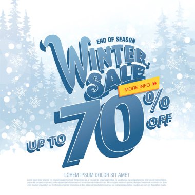 Kış indirimi afişi