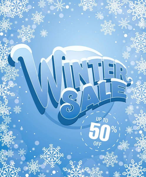 Banner de venda de inverno — Vetor de Stock