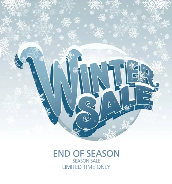 Winter sale banner — Stock Vector