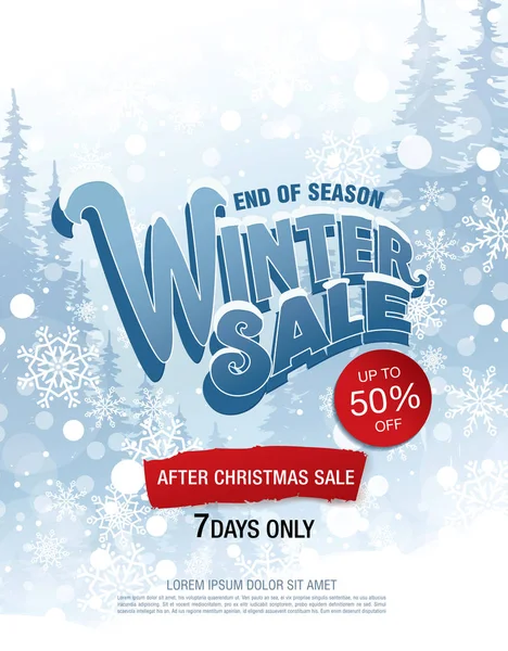 Kış indirimi afişi