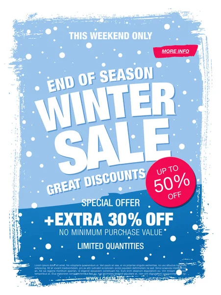 Banner de venta de invierno — Vector de stock