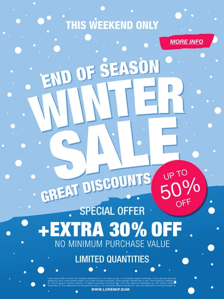 Kış indirimi afişi