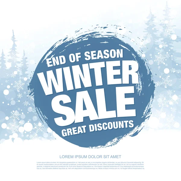 Kış indirimi afişi