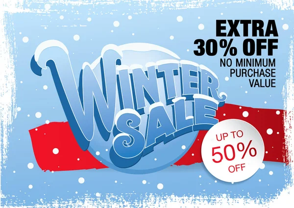 Kış indirimi afişi