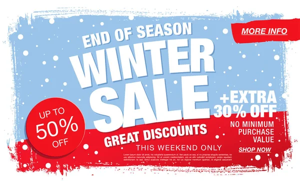 Kış indirimi afişi