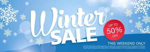 Banner de venta de invierno — Vector de stock