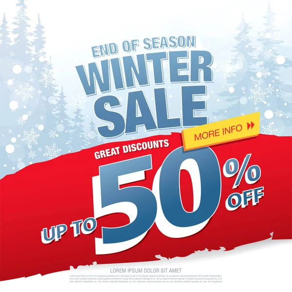 Kış indirimi afişi