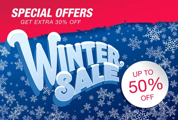 Kış indirimi afişi