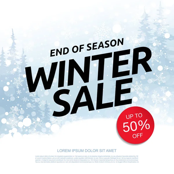 Vinterförsäljning banner — Stock vektor