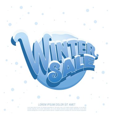 Kış indirimi afişi