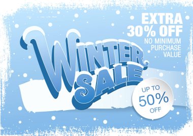 Kış indirimi afişi