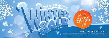 Kış indirimi afişi