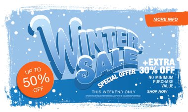 Kış indirimi afişi