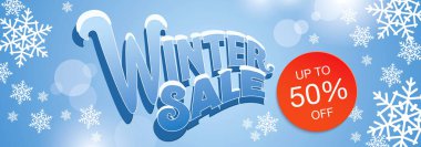 Kış indirimi afişi