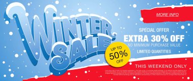 Kış indirimi afişi