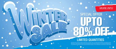 Kış indirimi afişi